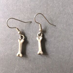 Sterling Silver Bone Earrings